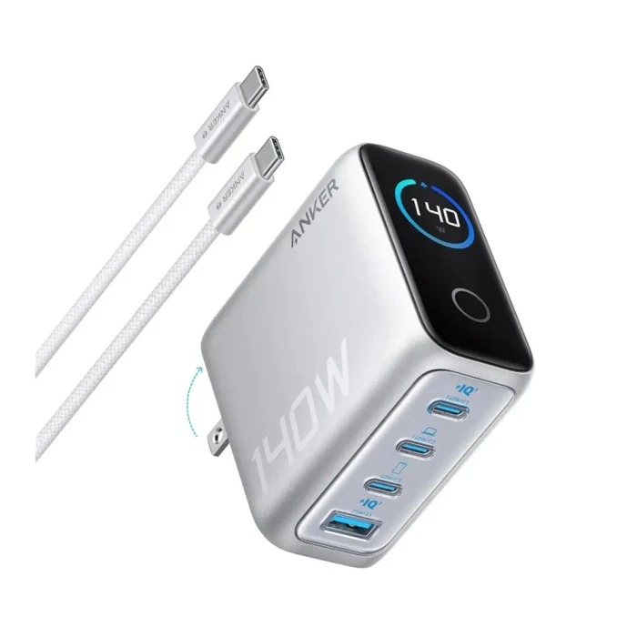 Anker Zolo Laptop Charger 140W 4-Port PD 3.1 with Touch Control USB-C Cable (B2697) thumbnail