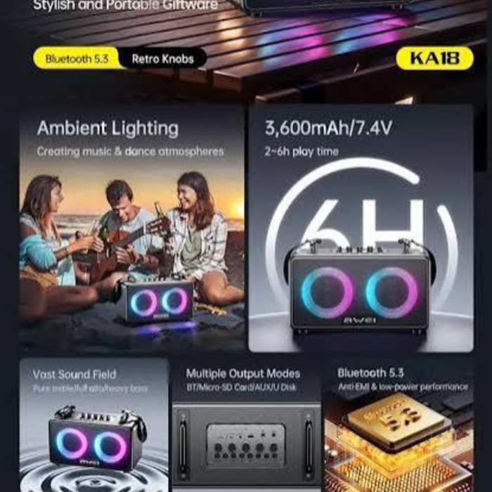 Awei Ka18 70W Output Wireless Speaker thumbnail
