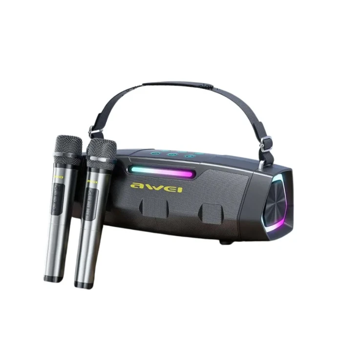 Awei KT28 Portable Karaoke Bluetooth Speaker with Dual Wireless Microphone
