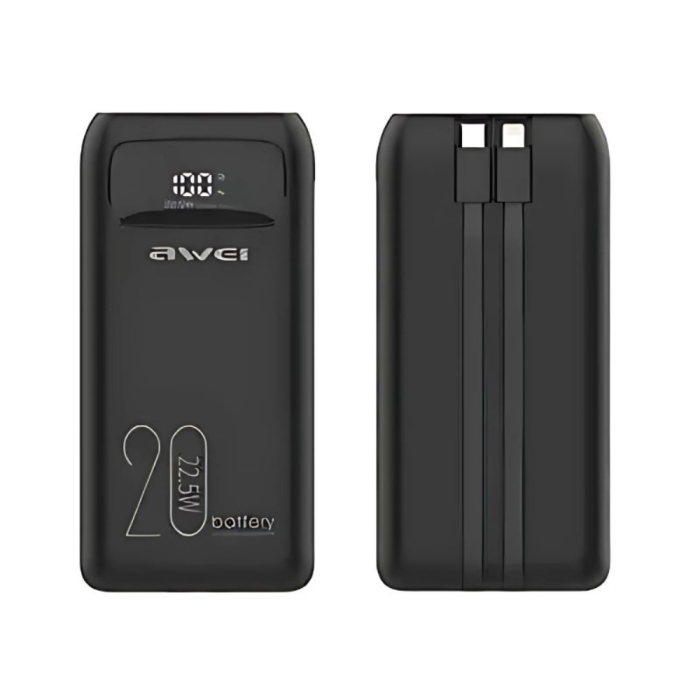 Awei P169K 22.5W Power Bank With Cable – 20000mAh thumbnail