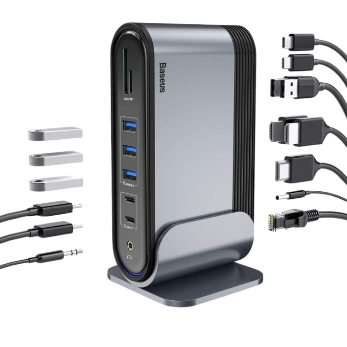 Baseus 17-in-1 USB-C HUB Docking Station with Power Adapter