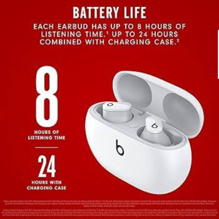 Beats Studio Buds True Wireless Noise Cancelling Earphones White thumbnail