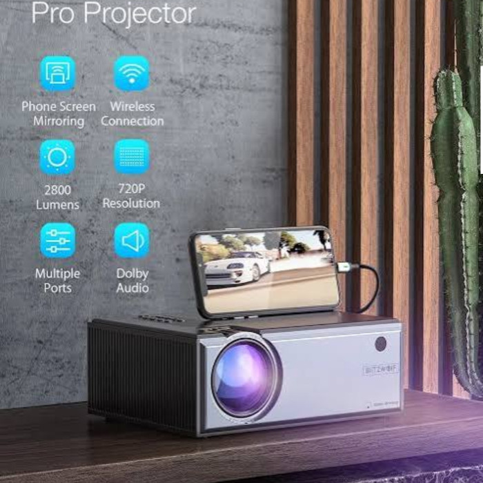 Blitzwolf Bw Vp1 Pro Lcd Projector 1080P Input Dolby Audio thumbnail