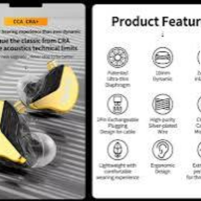 Cca Cra Plus 10Mm Patented Ultra Thin Diaphragm Dynamic Driver Iems thumbnail