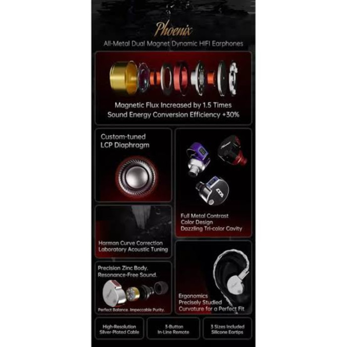 Cca Phoenix 10Mm Dual Magnet Dynamic Driver Iem thumbnail