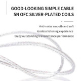 Jcally Pj3 5N Ofc Silver Plated Earphone Cable