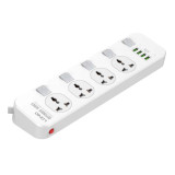 LDNIO SC4408 2500W New 5 Outlet 4 USB port Surge Protector Power Strip