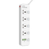 LDNIO SC4408 2500W New 5 Outlet 4 USB port Surge Protector Power Strip