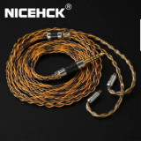 Nicehck Blackwheat 8 Core Silver Plated Copper 2Pin Microphone Cable
