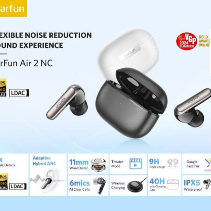 Earfun Air 2 Nc 43Db Ldac Hires Audio Earbuds thumbnail