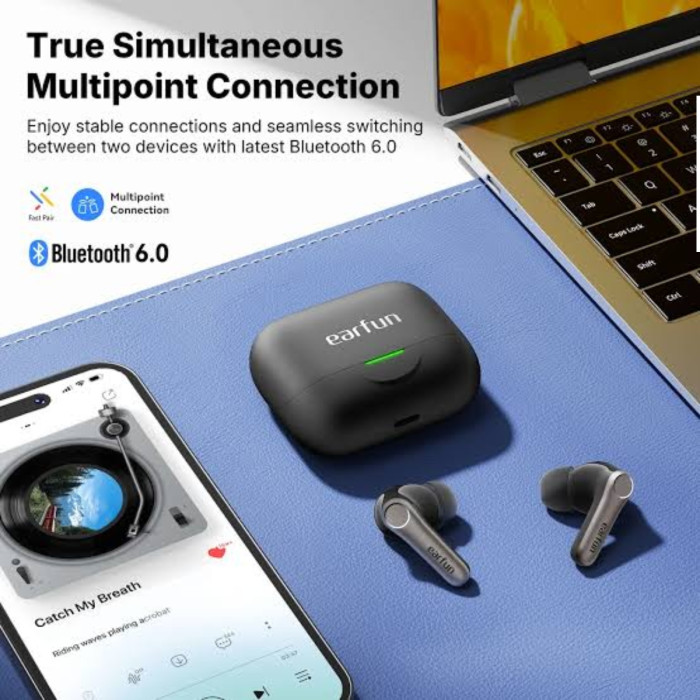 Earfun Air Pro 4 Plus Hi Res Adaptive Anc Earbuds thumbnail