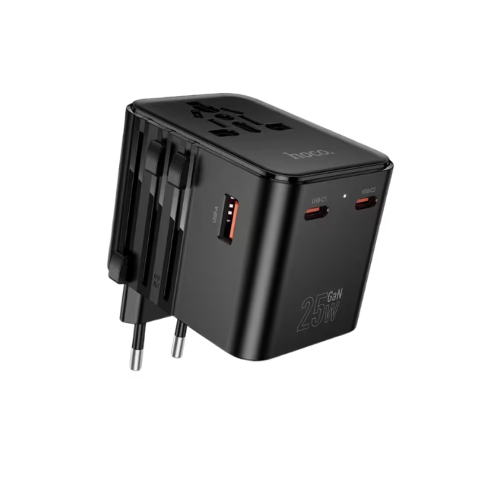 Hoco AC31 USB-C PD 25W Global Universal Travel Adapter thumbnail