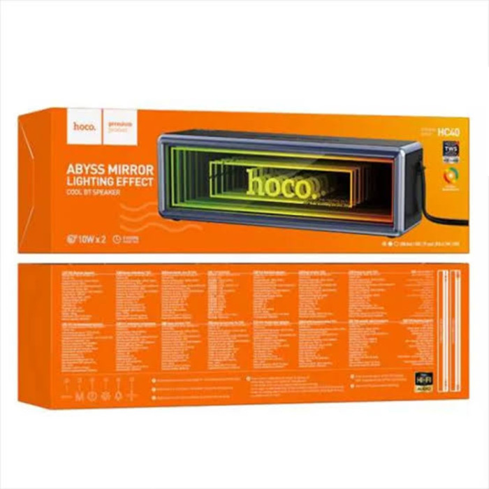 Hoco Hc40 Mirror Lighting Effect Bluetooth Speaker thumbnail