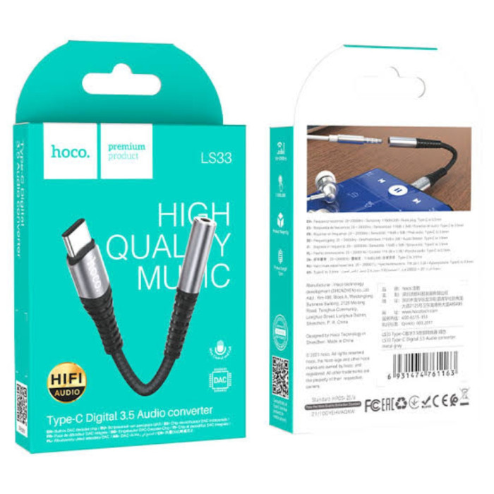 Hoco Ls33 Type C To 3 5Mm Dac Dongle