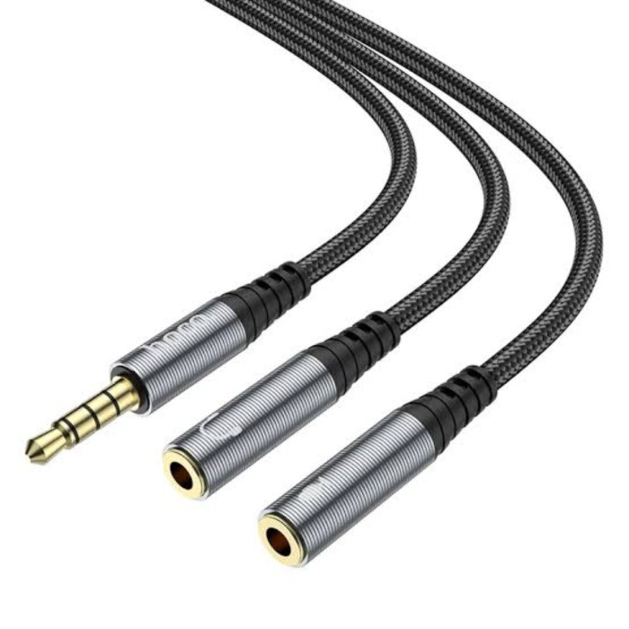 Hoco Upa21 Audio Adapter Cable For 3 5Mm Female To 3 5Mm 2 Male