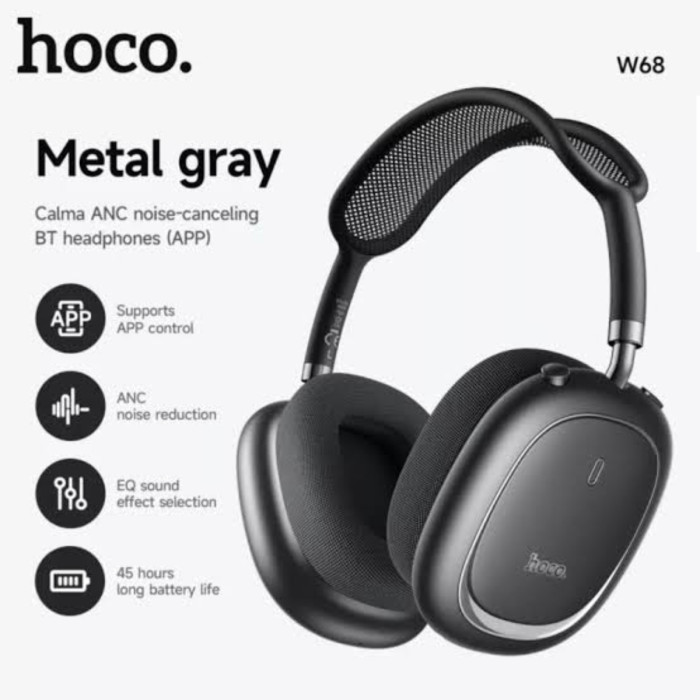 Hoco W68 Calma Anc Bluetooth Headphone thumbnail
