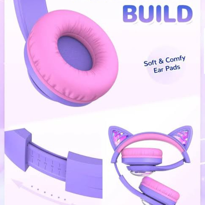 Iclever Bth19 Cat Ear Bluetooth Headphone thumbnail
