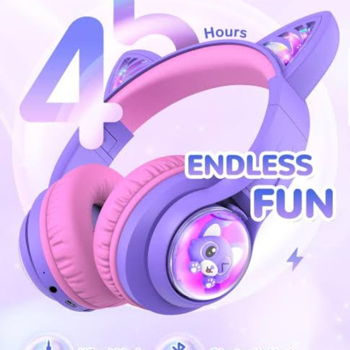 Iclever Bth19 Cat Ear Bluetooth Headphone thumbnail