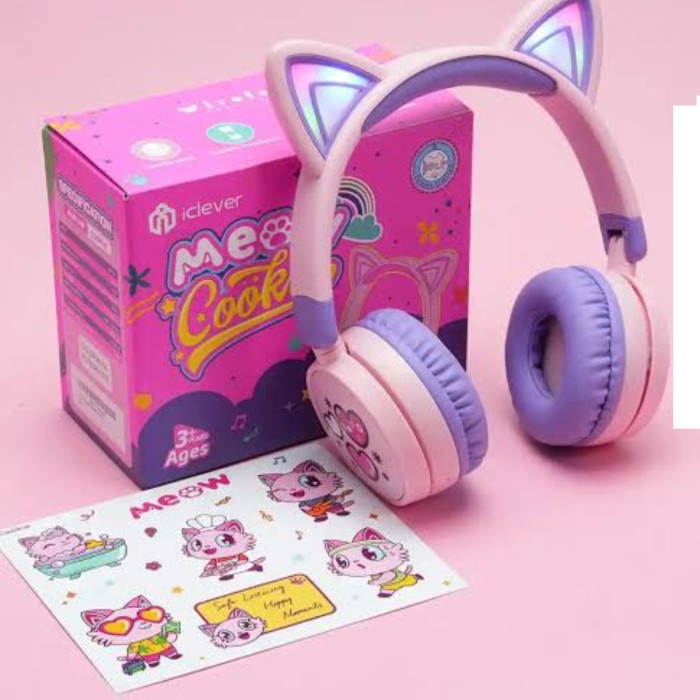 Iclever Bth21 Meow Cookies Bluetooth Headphone