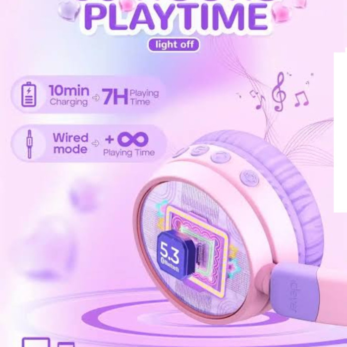 Iclever Bth21 Meow Cookies Bluetooth Headphone thumbnail