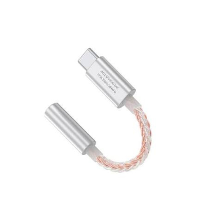 Jcally Jm11 Type C To 3 5Mm 8 Core Gold Silver Cable Dac Dongle thumbnail