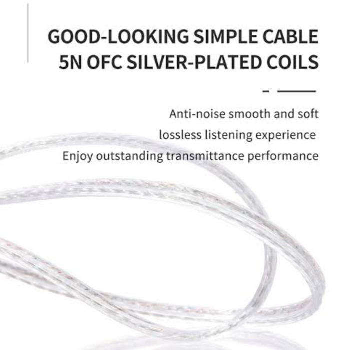 Jcally Pj3 5N Ofc Silver Plated Earphone Cable