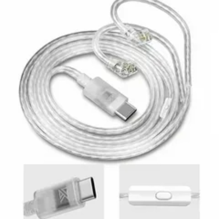 Kz Type C Ofc Silver Plated Earphone Cable With Mic thumbnail