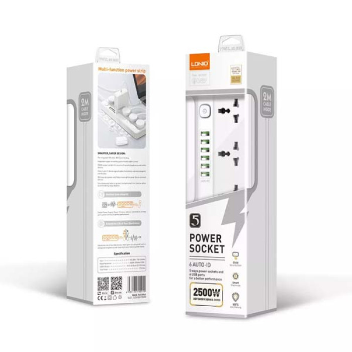 LDNIO SC5614 Power Strip 5 AC Outlets and 6 USB Charging Ports thumbnail