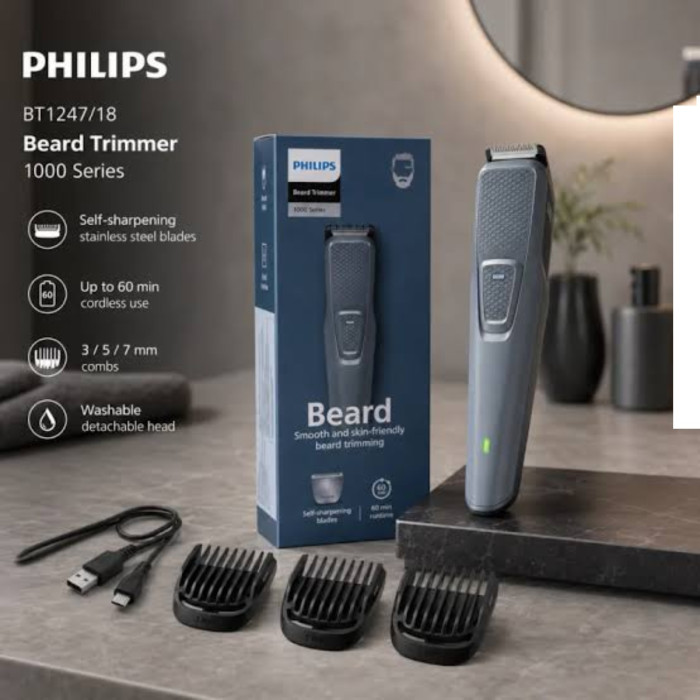 Philips BT1247/18 Rechargeable Beard Trimmer 1000 Series thumbnail