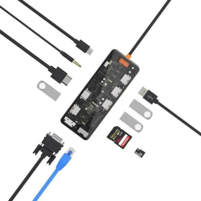 WiWU 11-in-1 Cyber Multifunctional Type-C Hub Docking Station thumbnail