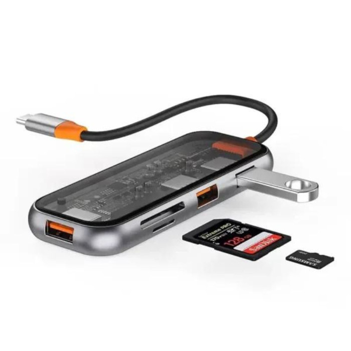 WiWU 5 in 1 Cyber Series Multi-function Type-C Hub Adapter thumbnail