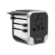 Hoco AC5 2USB+1Socket Universal Conversion Wall Charger
