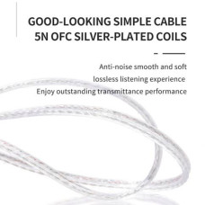 Jcally Pj3 5N Ofc Silver Plated Earphone Cable