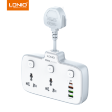 LDNIO SC2413 PD & QC3.0 2 Universal Outlets Power Socket