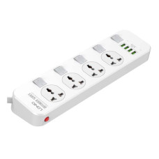 LDNIO SC4408 2500W New 5 Outlet 4 USB port Surge Protector Power Strip