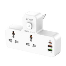 LDNIO Universal 2 port + 1PD + 1 QC 3.0 + 1 USB POWER SOCKET (SC2311)