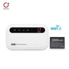 OLAX MF985 4G LTE WiFi6 Outdoor Router with 3000mAh Battery USIM Compatible US & EU Bands
